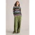 White Stuff Multi Stripe Crew Merino Navy Multi