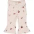 QPI Newborn regular waist flared broek lichtroze met textuur