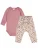Müsli by GREEN COTTON Rompertje/body  donkergroen / pitaja roze / poederroze