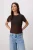 TRENDYOLMİLLA Dames Bruin Effen Kort Getailleerd Blouses