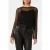 Forever New Beatrix Sheer Beaded Top Black