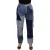 Patchwork Jeans Versleten Denim