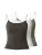 studioselect Top ‘Lena’  donkergrijs / kaki / wit