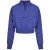 Urban Classics Ladies Cropped Crinkle Nylon Pull Over Jacket Bluepurple