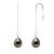 Dangle Earrings Chains Tahitian Parels 8-9mm White Gold