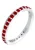ELLI Ring  donkerrood / zilver