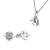 Orphelia Dames 925 Sterling Zilveren Set: Ketting-Pendant + Oorbellen – Zilver SET-5677