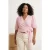 Trendyol Curve Dames Rood Geruit Kort Relaxed fit Grote maten Blouses