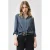 QS blouse met plooien – antraciet