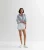 Blauw linnen oversized streep shirt