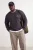 TRENDYOL MAN Heren Grijs Slogan Lang Oversized Grote maten Sweatshirts