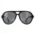 Calvin Klein CK19532S 001 mat zwart grijze zonnebril