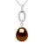 SHUTTLE zoetwater parel sieraden 9-10 mm Chocolate 925