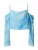 EDITED Blouse ‘Neyla’  blauw / lichtblauw