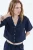 Gestructureerde Crop Shirt met Knoopsluiting