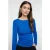 TRENDYOLMİLLA Dames Donkerblauw Effen Lang Getailleerd Blouses
