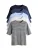 The Set Shirt  blauw / nachtblauw / zwart / wit