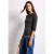 Shirt met lange mouwen en geruite mesh-details