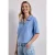 Street One Dames Jersey poloshirt met korte mouwen in Blauw