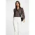 Morgan blouse met panterprint bruin