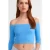 Dames Off-shoulder Crop Blouse