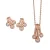 Orphelia Dames 925 Sterling Zilveren Set: Ketting-Pendant + Oorbellen – Roze SET-5233/1