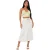 Missy Empire Crossover-crop-top met geribbelde pasvorm voor dames (Kalk)