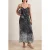 Reiss Printed Slip Dress Navy