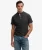 Klassiek Katoen-linnen Korte Mouw Grandad T-shirt Dark Grey