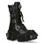 New Rock zwarte halfhoge lederen Goth-laarzen-WALL1473-S11