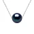 Zoetwater parelsnoer 8-9mm Ronde Black Chain Convict 925