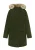 Dreimaster Winterparka met imitatiebont Dames donkergroen
