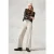 Cecil Dames Broek in velourslook in Grijs