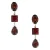 Otazu gold plated oorbellen met Swarovski kristallen Siam