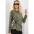 Dames Langemouwen T-shirt met Knoopdetail