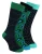 HS by Happy Socks – Heren 3-Pack Leuke Fop Kousen – Streep (Groen)