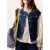 FRNCH jas dark blue denim