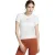 Nike Dames-T-shirt met Swoosh-logo, gebreid, slim fit (Wit)