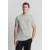 No Excess T-shirt Crewneck Small Pin Stripe Mid Grey