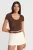 Smalle Pasvorm Ribbels Textuur Blouse