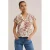 WE Fashion blouse met krijtstreep roodbruin