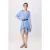 TRENDYOLMİLLA Dames Blauw Effen Kort / Mini Lang Casual Skater Jurken