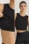 TRENDYOLMİLLA Dames Zwart Effen Mouwloos Regular fit Blouses