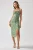 Allover Bloemenprint Bodycon Midi-jurk met Splits