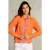 River Woods Orange Basic V-neck Cardigan Orange