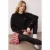 TRENDYOLMİLLA Dames Zwart Dierenprint Lang Regular fit Sweatshirts