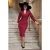 Topvintage exclusive ~ Denise pencil jurk in robijnrood