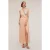 Motivi Long Peplum Dress With Full Sequin Bodice Pink