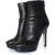 Jimmy Choo donkerbruine leren plateaulaarzen