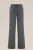 WE Fashion – Dames wide leg broek met krijtstreep – Regular fit – Donkergrijs –